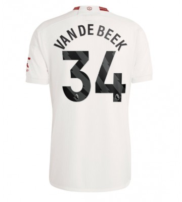Lacne Muži Futbalové dres Manchester United Donny van de Beek #34 2023-24 Krátky Rukáv - Tretina